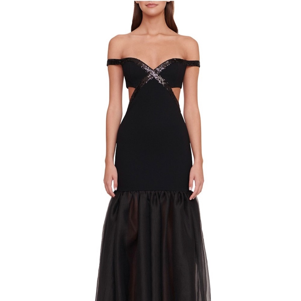 STAUD Emmaline Embellished Cutout Gown